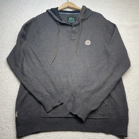 Hippy Tree Nomad Division Hoodie Men's XL Brown Knit Pocket Outdoor - Picture 2 of 9